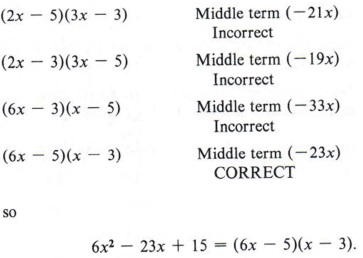 Factoring calc 2024