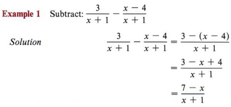 subtracting fractions with problem solving