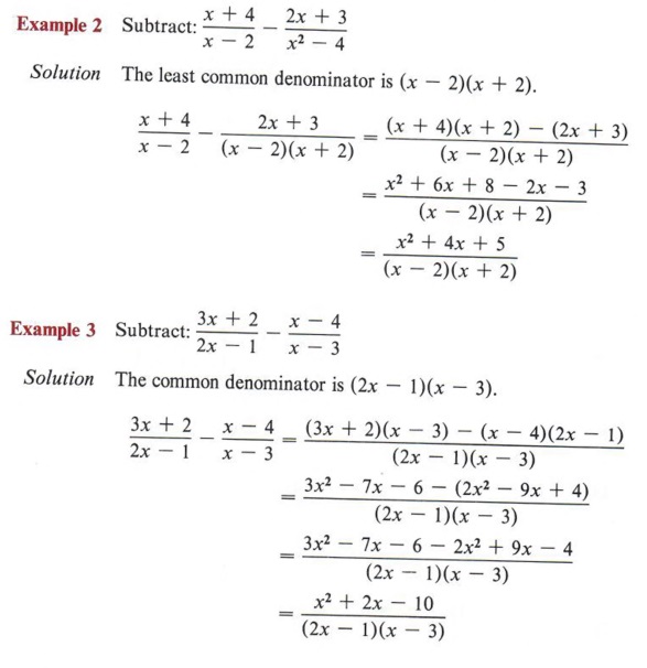 subtracting fractions with problem solving