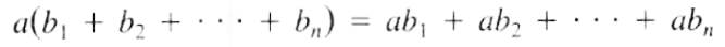 extended distributive law of multiplication