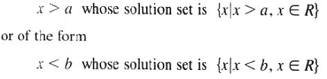 Solution set of linear inequality