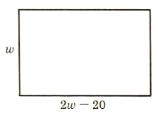 finding dimension of rectangle with the help of perimeter