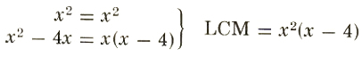 addition and subtraction of rational expressions