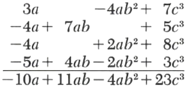 addition and subtraction of polynomials