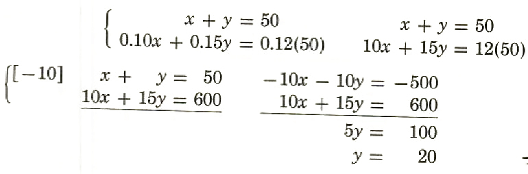 application of linear equation solution -5